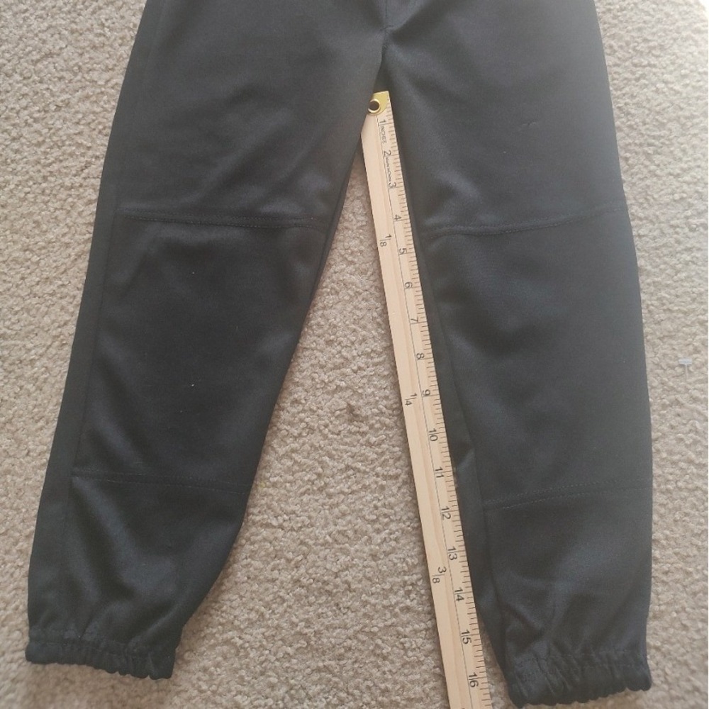 Rawlings‎ Kids Black Baseball Softball Pants Youth Size Elastic Waistband